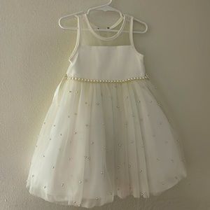 2 white matching dresses, 3T and 4T